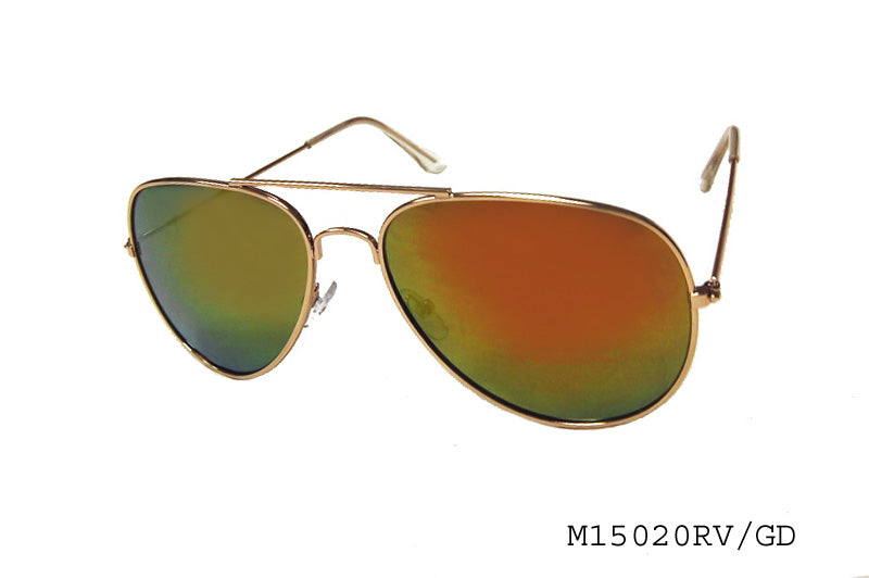 A pair of stylish men's sunglasses with a sleek design, featuring dark lenses and a gold-toned frame. The sunglasses are part of a fashionable collection and are suitable for various casual occasions.