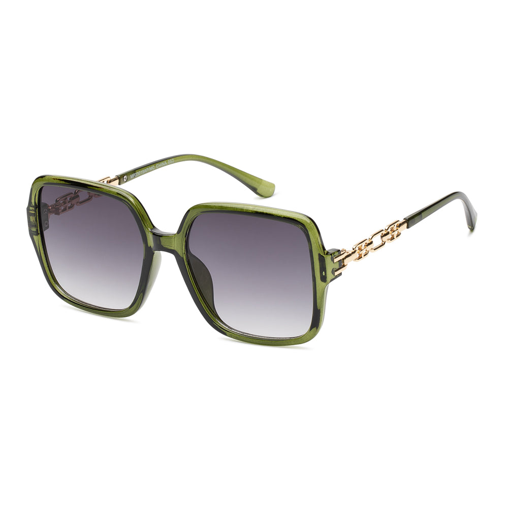 
                  
                    Stylish square sunglasses featuring a mixed-metal and plastic design, suitable for ladies. The frame showcases a contemporary look, ideal for fashion-forward individuals. Part of the new arrivals for October 2023, these sunglasses are designed to enhance any outfit.
                  
                