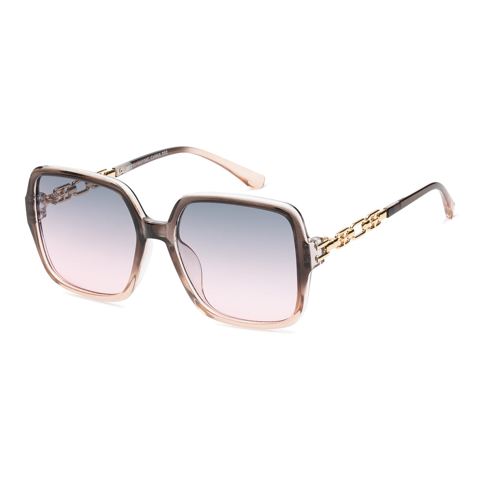 
                  
                    A stylish pair of square sunglasses featuring a mixed-metal and plastic design, designed for ladies. The sunglasses are part of the 2023 collection and are categorized under fashion accessories. Ideal for trendy outfits, they reflect contemporary fashion trends.
                  
                