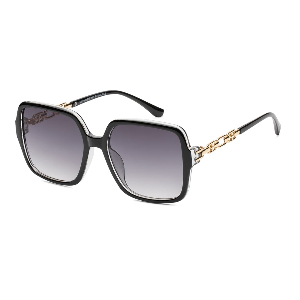 
                  
                    A pair of stylish sunglasses featuring a mixed-metal and plastic design, characterized by a square frame. The sunglasses are part of the APTCINC collection for ladies, showcasing a contemporary fashion aesthetic. The design is suitable for new arrivals in 2023.
                  
                