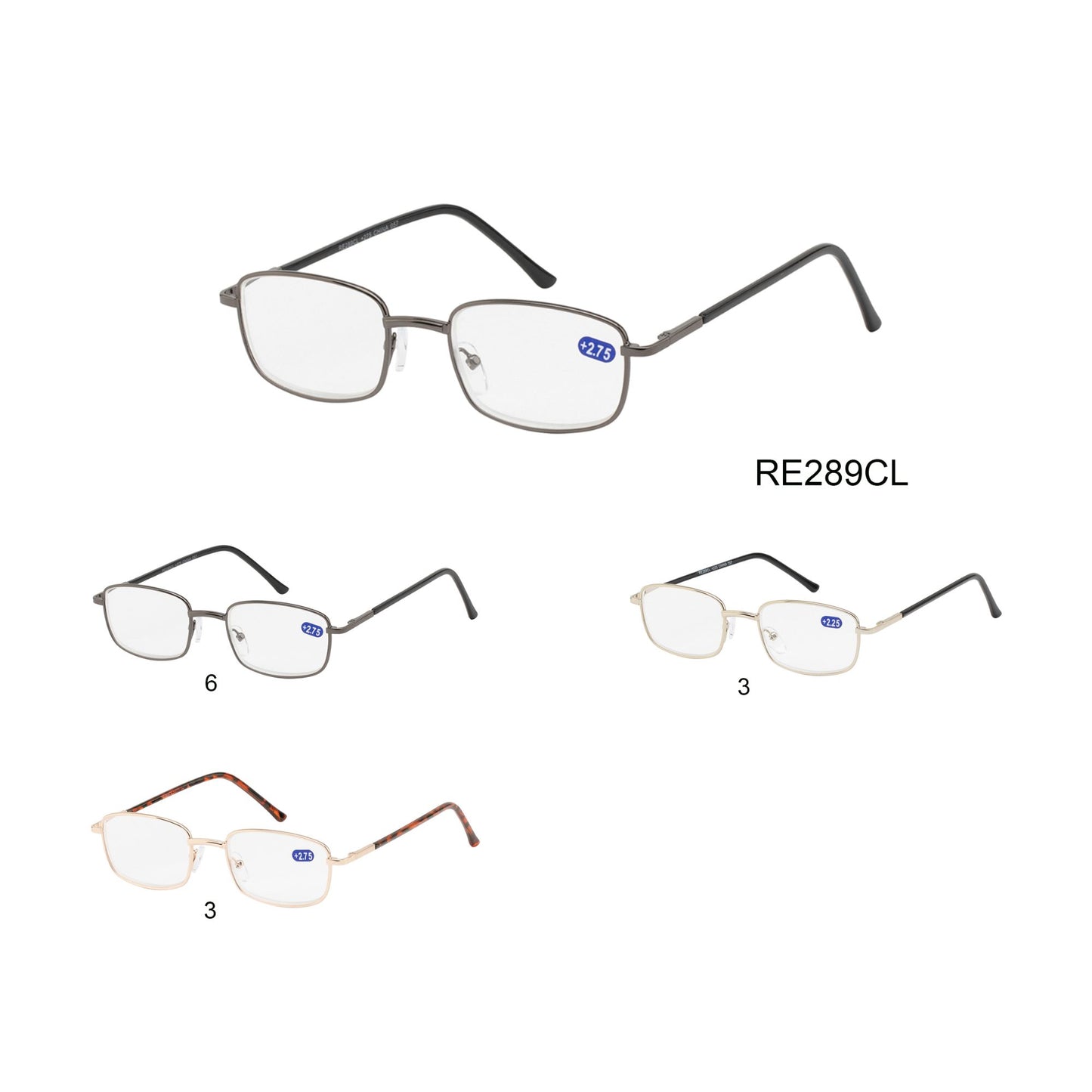 
                  
                    A pair of sleek, metal-frame reading sunglasses with clear lenses, designed for style and functionality. The sunglasses feature a modern design suitable for reading both indoors and outdoors.
                  
                