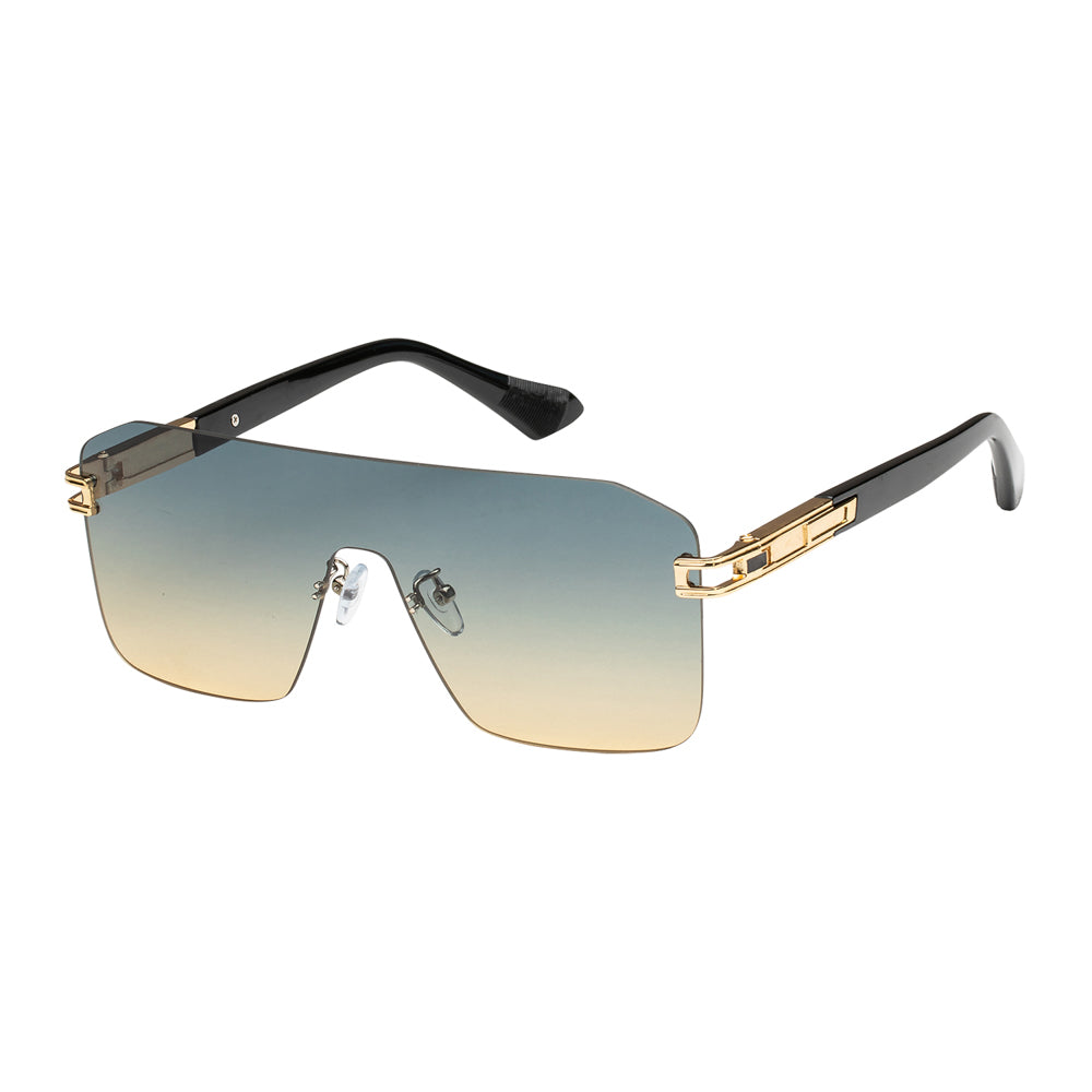 
                  
                    A stylish pair of shield sunglasses from APTCINC, model SH21304AP/MC. The sunglasses feature a sleek design suitable for unisex wear, ideal for fashion-forward individuals. The frame is bold and modern, making it a statement accessory for both ladies and men.
                  
                