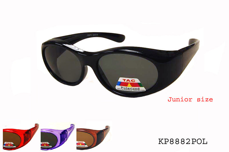 A pair of stylish sunglasses designed for boys, featuring a modern frame with dark lenses. The design is playful and suitable for kids, making it a trendy accessory for outdoor activities. The sunglasses are part of a collection by APTCINC.