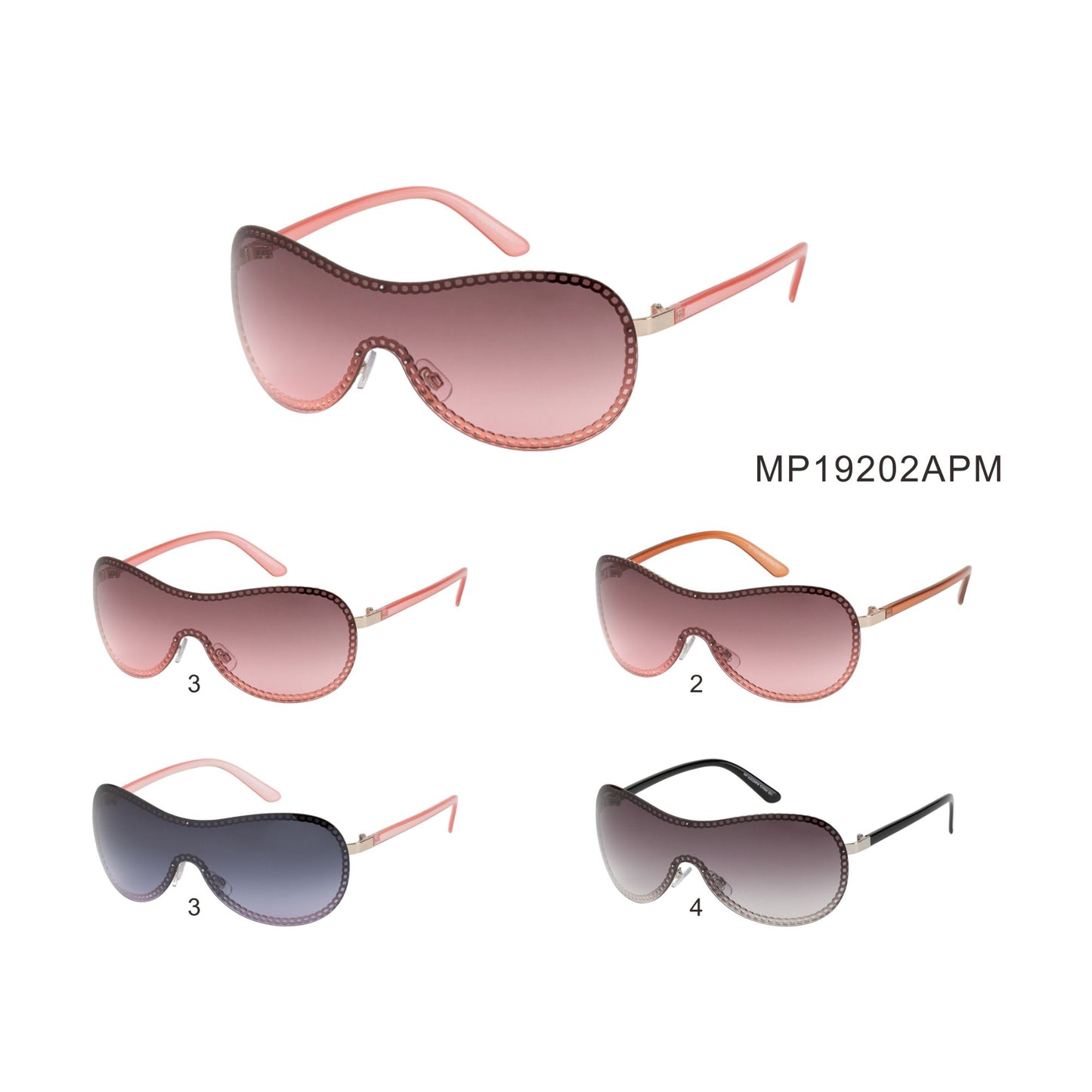 
                  
                    A pair of trendy oversized sunglasses featuring a rimless design and metal temples. The sunglasses are suitable for ladies and are part of a fashion collection. The style reflects a modern aesthetic, perfect for casual or chic outfits.
                  
                