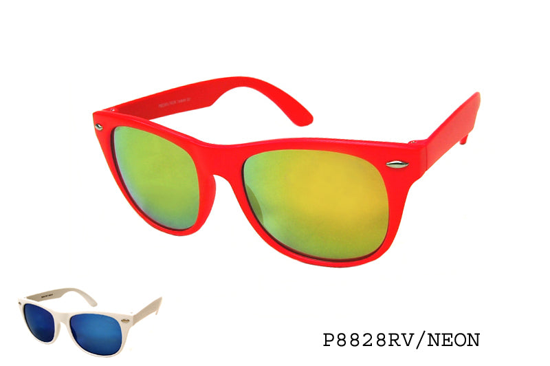 A pair of stylish sunglasses from APTCINC, model P8828RV/NEON, featuring a modern design suitable for men's fashion. The frame is likely vibrant in color, aligning with the neon theme, and showcases a contemporary aesthetic ideal for casual and fashionable looks.