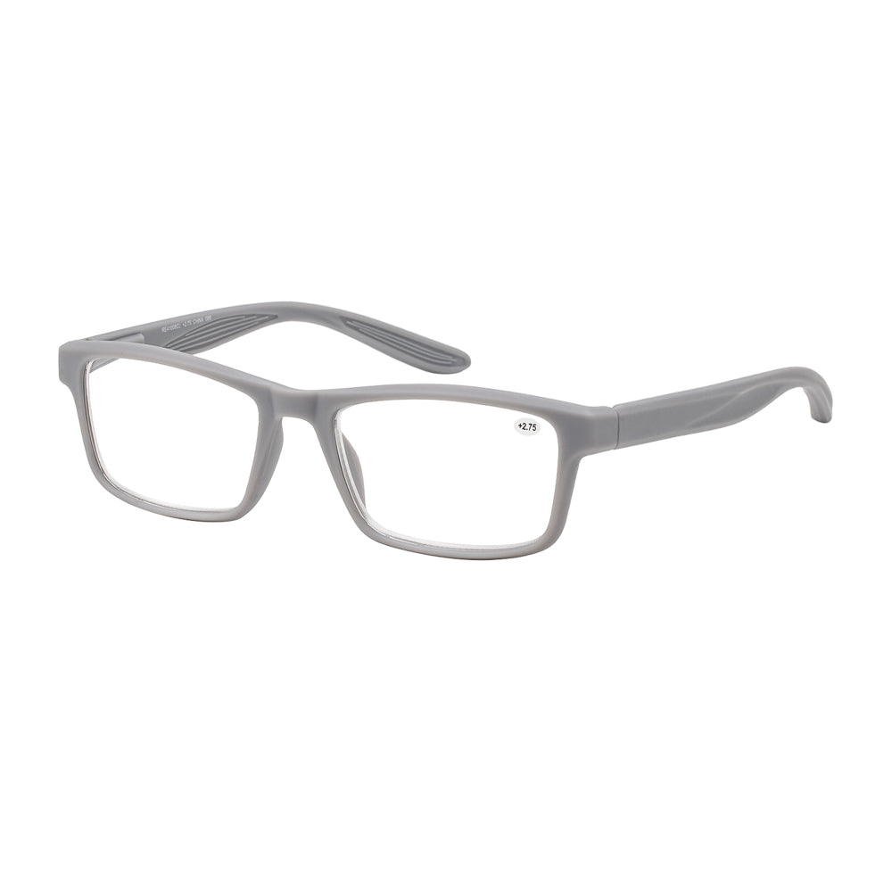 
                  
                    A pair of clear reader sunglasses featuring a plastic frame, suitable for both ladies and men. The design is sleek and modern, ideal for enhancing vision while providing UV protection. The glasses are categorized as readers, indicating they have magnifying lenses for reading.
                  
                